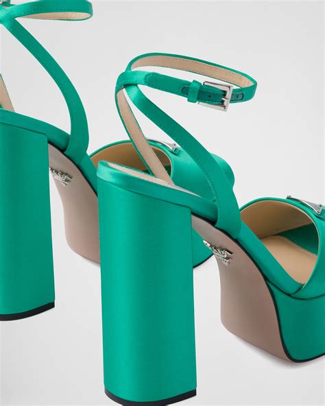 prada patent thong sandal|Prada high heeled satin sandals.